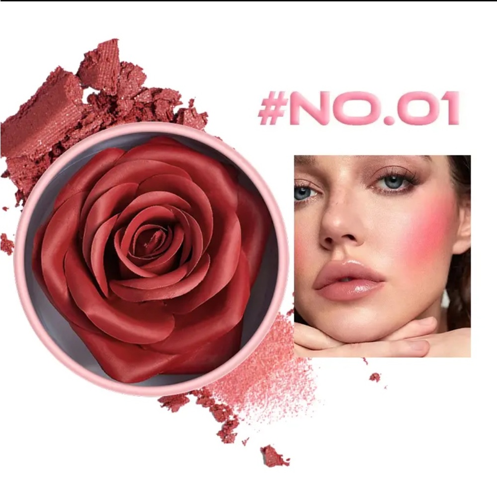 Veronni 3D rose petal Blush - Waterproof cream blush